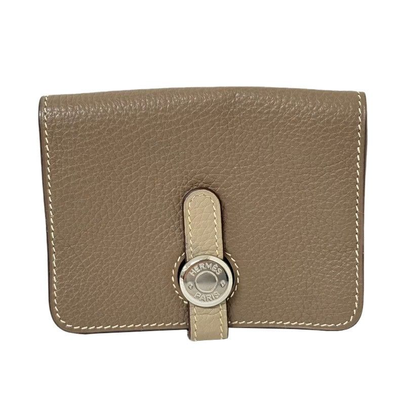 HERMES エルメス ドゴン カードケース エトゥープ トゴ ユニセックス 22504K382