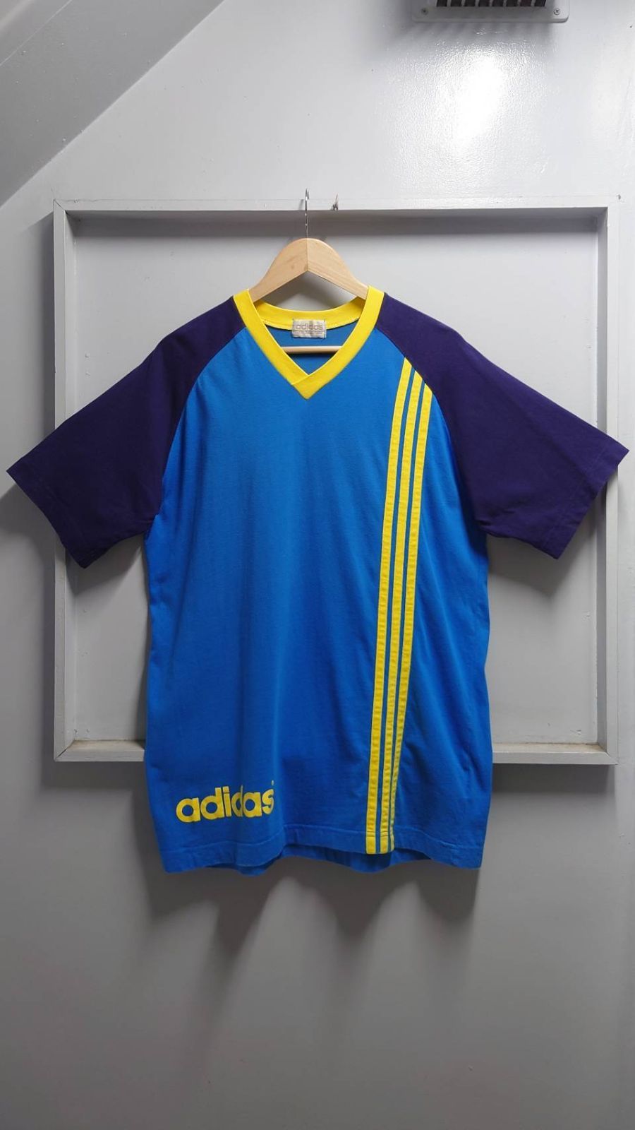 アディダス 90s adidas ラグランTシャツ 希少品 レア品 デサント製 adidas ラグランTシャツ デサント 80s 90s - メルカリ