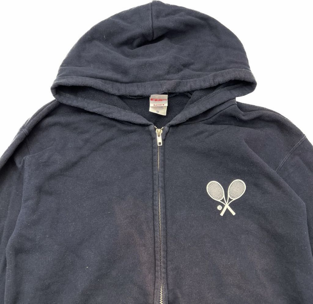 TOMMY HILFIGER  ILLUSION 薄手 スウェット ジップアップ パーカー ネイビー M テニス スポーツ ストリートトミーヒルフィガーFB73