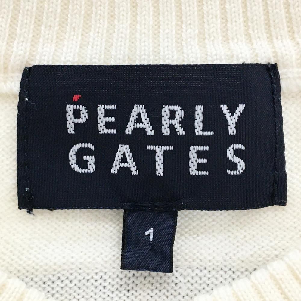 【大注目】 パーリーゲイツ セーター 白×オレンジ リス ニット レディース 1 M ゴルフウェア PEARLY GATES 軽薄な