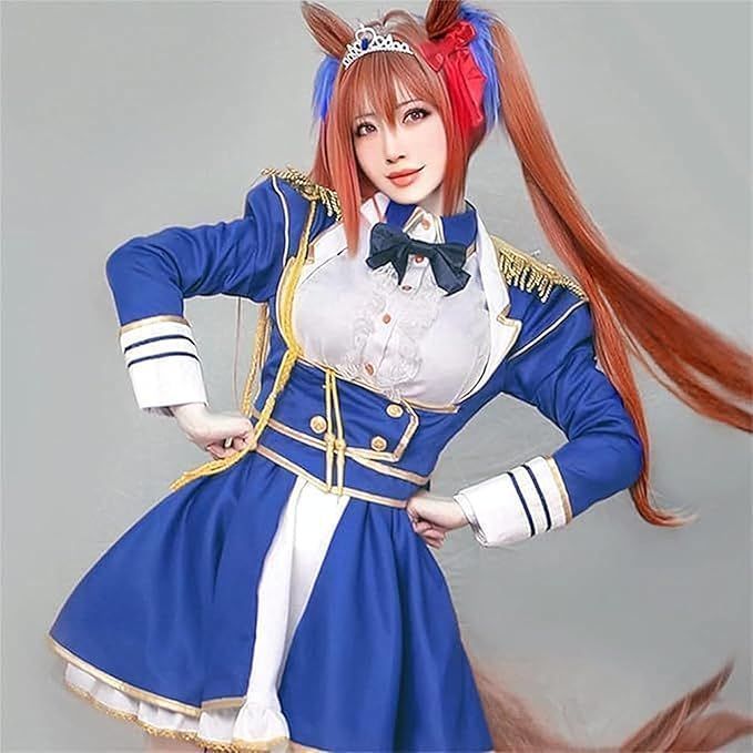 ウマ娘プリティーダービー Pretty Derby ダイワスカーレット コスプレ衣装 ウィッグ付き 耳 尾 頭飾り付きお盆 プレゼント 祭り 変装 ステージ コスプレ祭 演出服 舞台装 文化祭 ハロウイーン パーティー