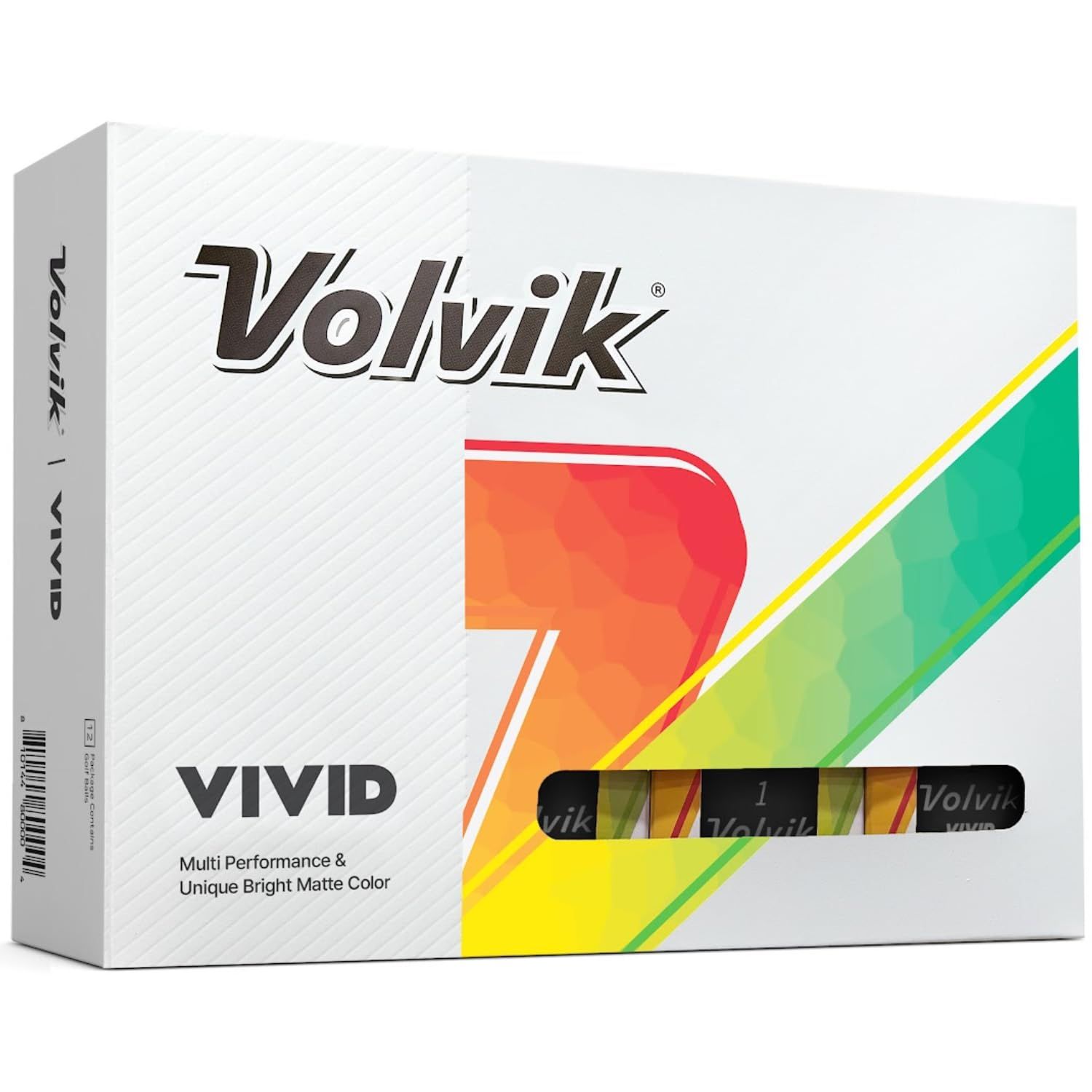 Volvikビビッドマットゴルフボール 1ダース ブラック