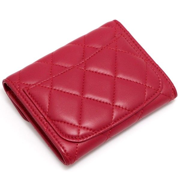 美品 シャネル CHANEL マトラッセ クラシック フラップ コインパース コインケース カードケース ラム 赤 S金具 【67664】 - メルカリ