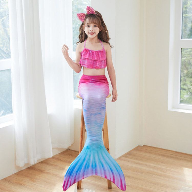 大人気新品  3点セット 人魚姫 水着 キッズ 女の子 プリンセス マーメイド フォーマル・ドレス・スーツ