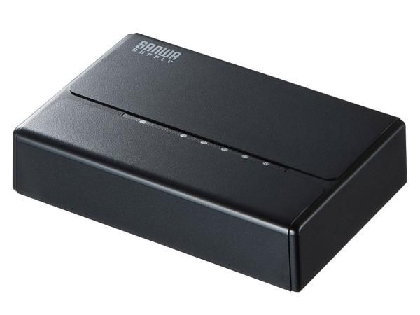 【新品・2営業日で発送】SANWASUPPLY サンワサプライ スイッチングハブ(5ポート・マグネット付き）　品番：LAN-SWHP501BK
