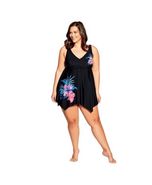 送料無料 アベニュー レディース ワンピース トップス Women s Sharkbite Print Swim Dress Belize