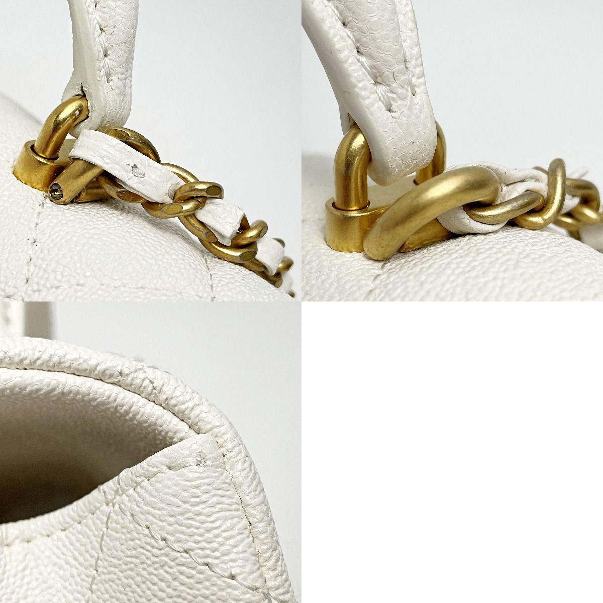 ☆☆CHANEL シャネル マトラッセ トップハンドルミニフラップ AS2431 アイボリー チェーンショルダーバッグ キャビアスキン ギャランティ有 CHANEL - CHANEL シャネル マトラッセ トップハンドルミニフラップ