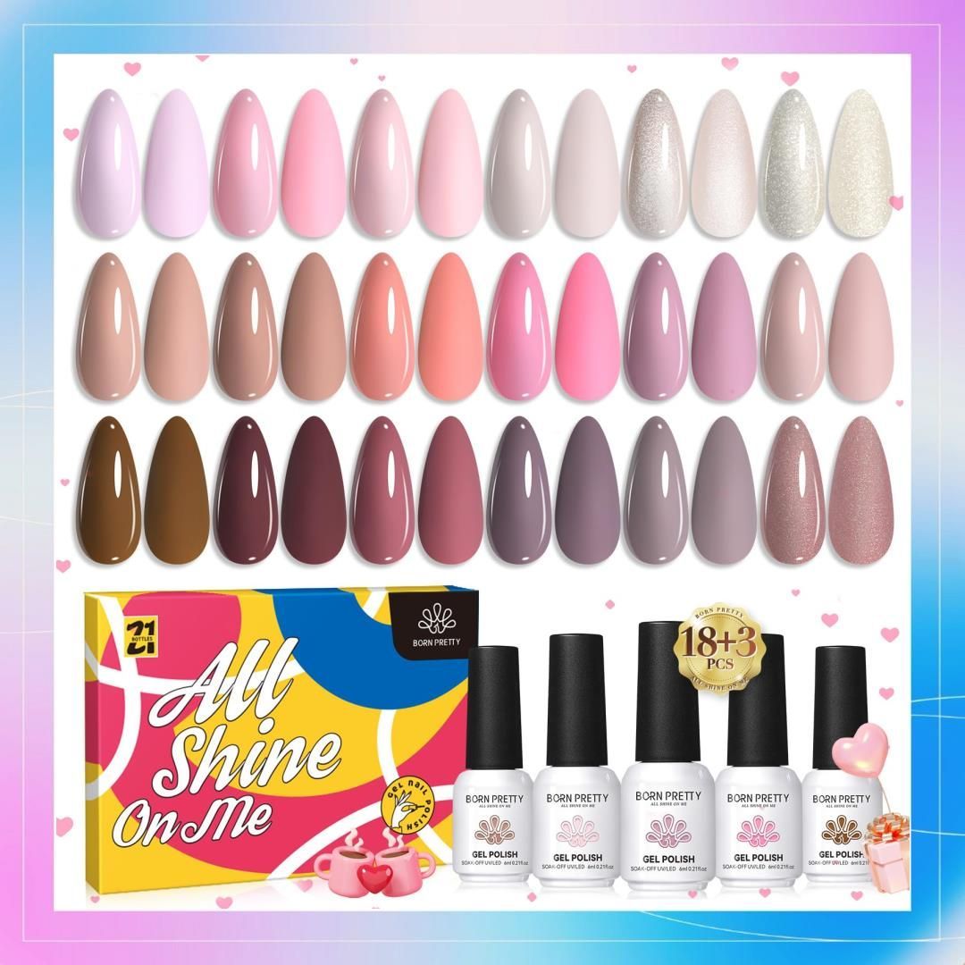 【在庫限り】Color:Modern Romance BORN PRETTY カラージェルセット ジェルネイルキット マニキュアセット ヌードベージュ 発色いい カラージェル セット 日常の色 耐久 塗りやすい プレゼント適用 