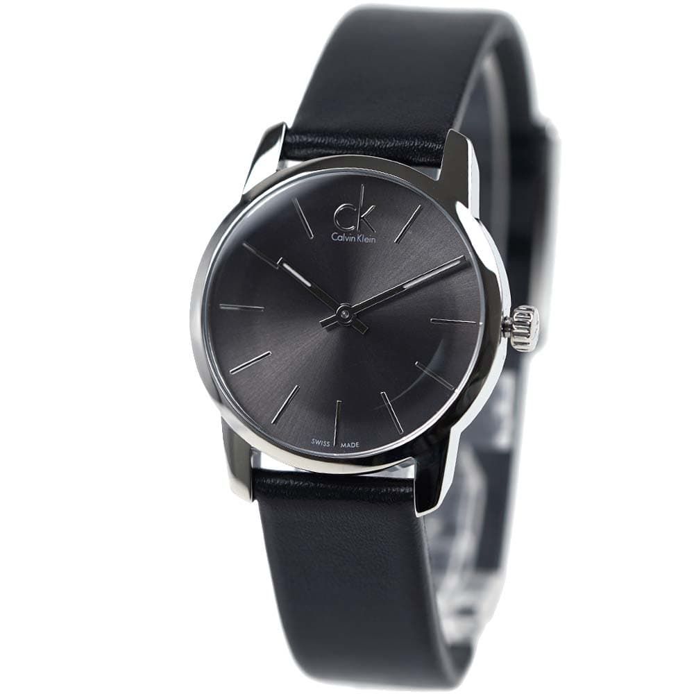 カルバンクライン 腕時計 レディース レザー ブラック シルバー グレー Calvin Klein K2G23107