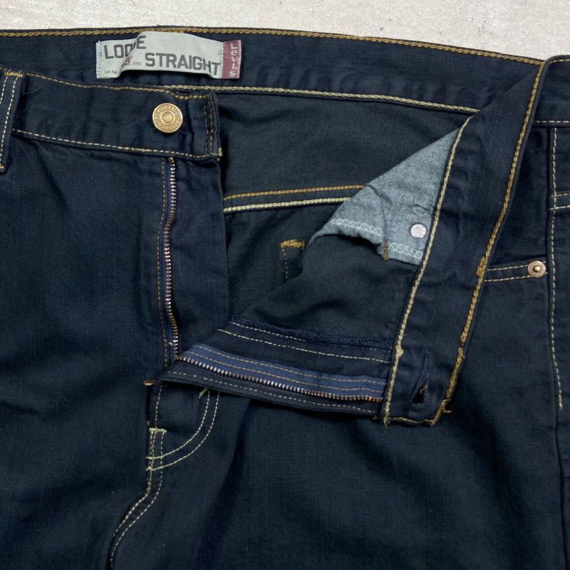 Levi's リーバイス 569 ブラックデニムパンツ ルーズストレート 後染め