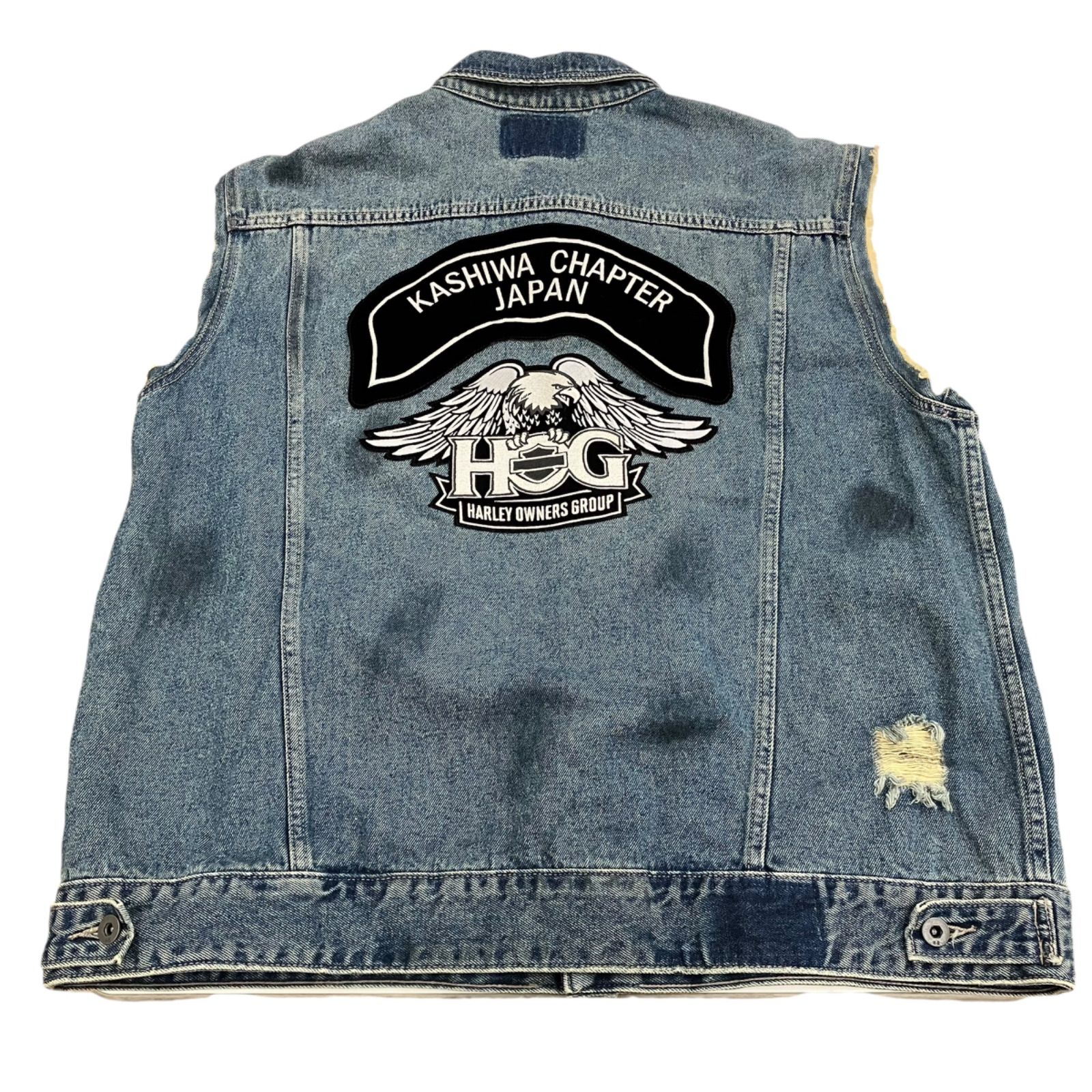 186000ハーレーダビットソン Harley-Davidson デニムベスト XL