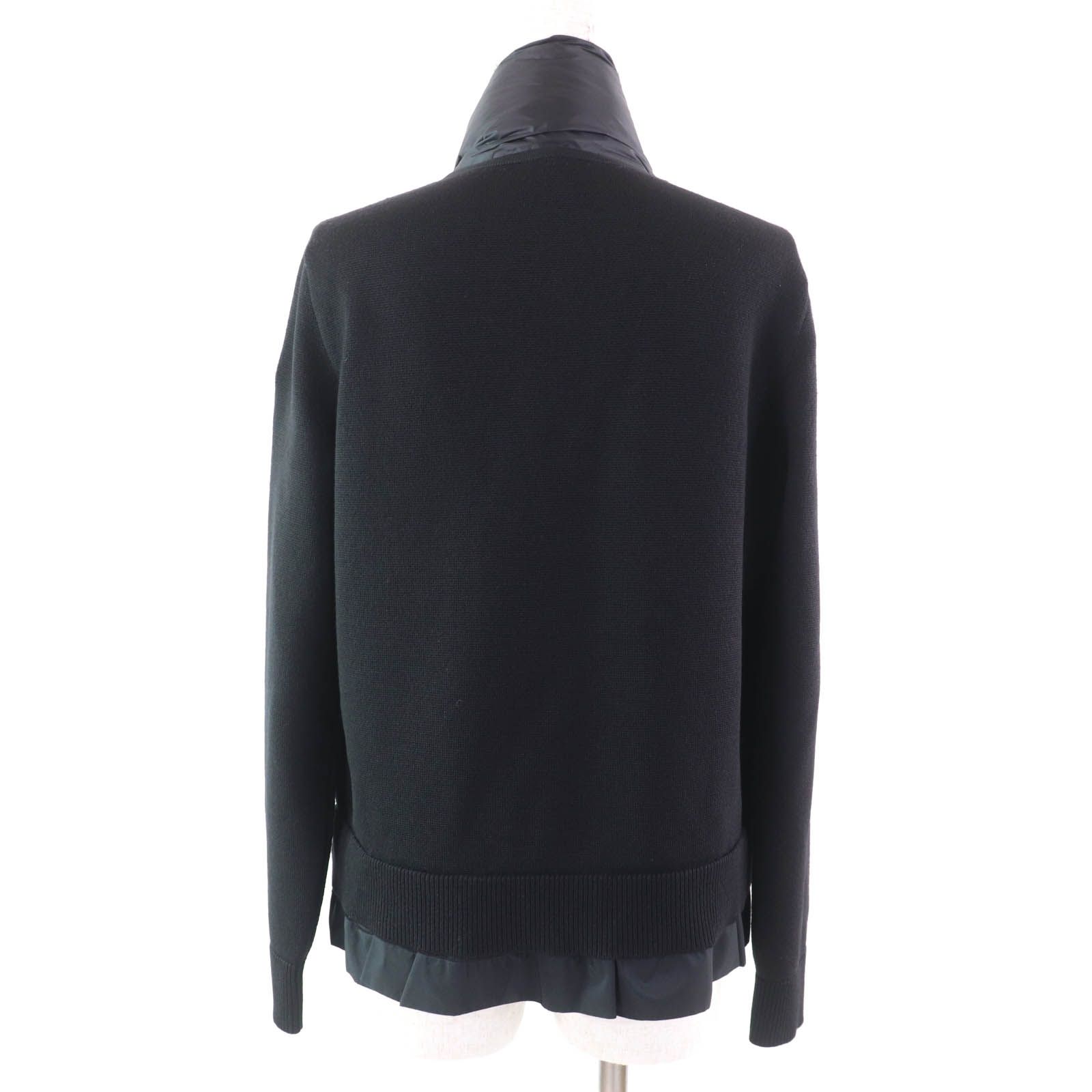 美品☆MONCLER モンクレール MAGLIONE ショール・ロゴワッペン付 美品☆MONCLER モンクレール MAGLIONE ショール・ロゴワッペン付