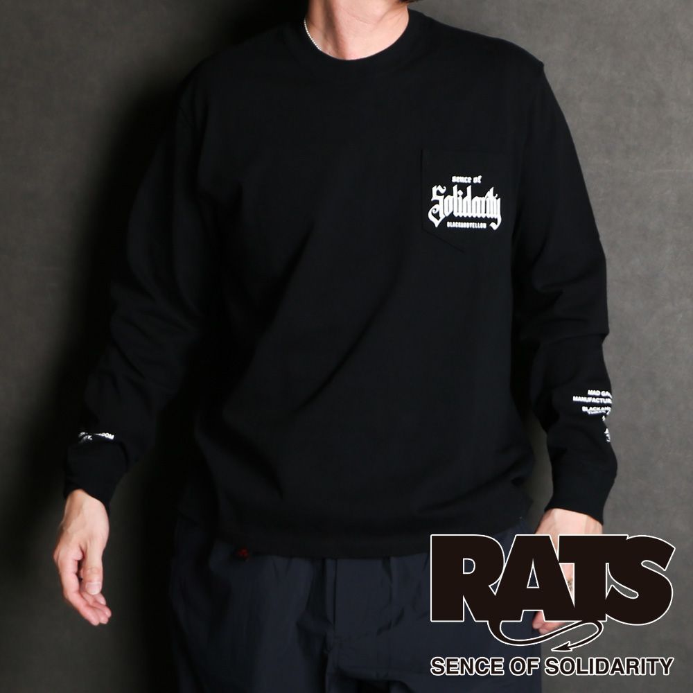 値下ラッツRATS rats SOLIDARITY POCKET LS TEE 黄色 L 新品