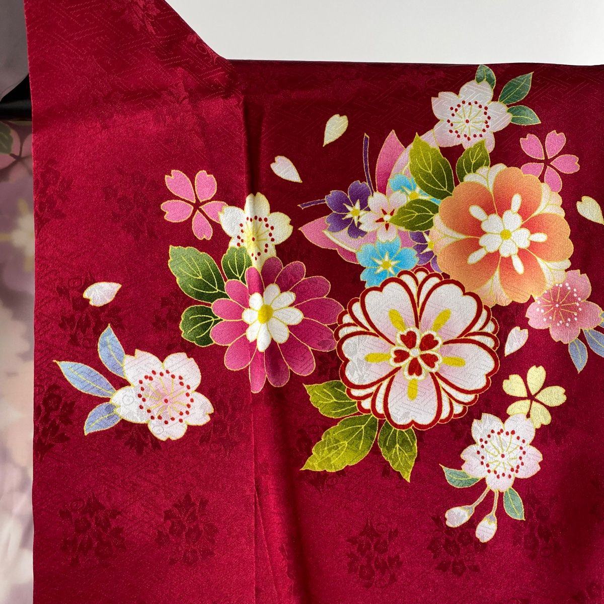 平和屋着物○豪華振袖 絞り 御所車飛鶴花文 金彩 正絹 逸品 CAAY5071ut