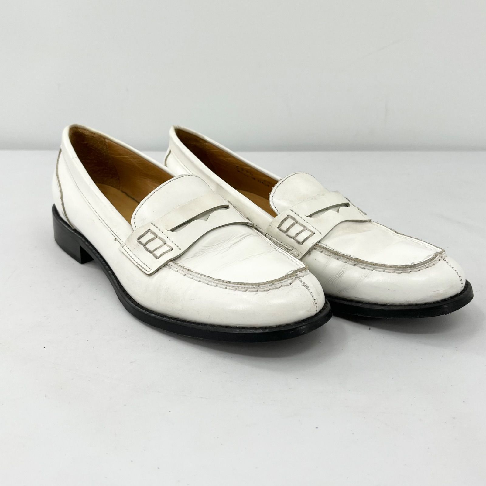 PASCUCCI パスクッチ 本革 ローファー 白 36 約23.5cm イタリア製 レディース シューズ