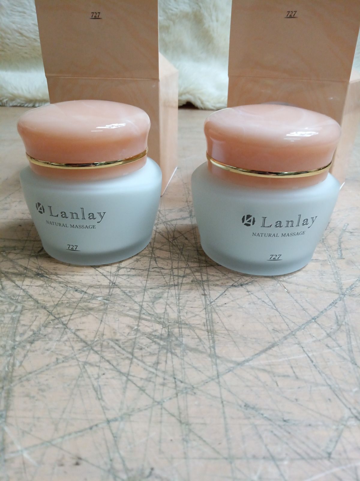 Lanlay ナチュラルマッサージクリーム 100g 2個セット 727 ランレイ 
