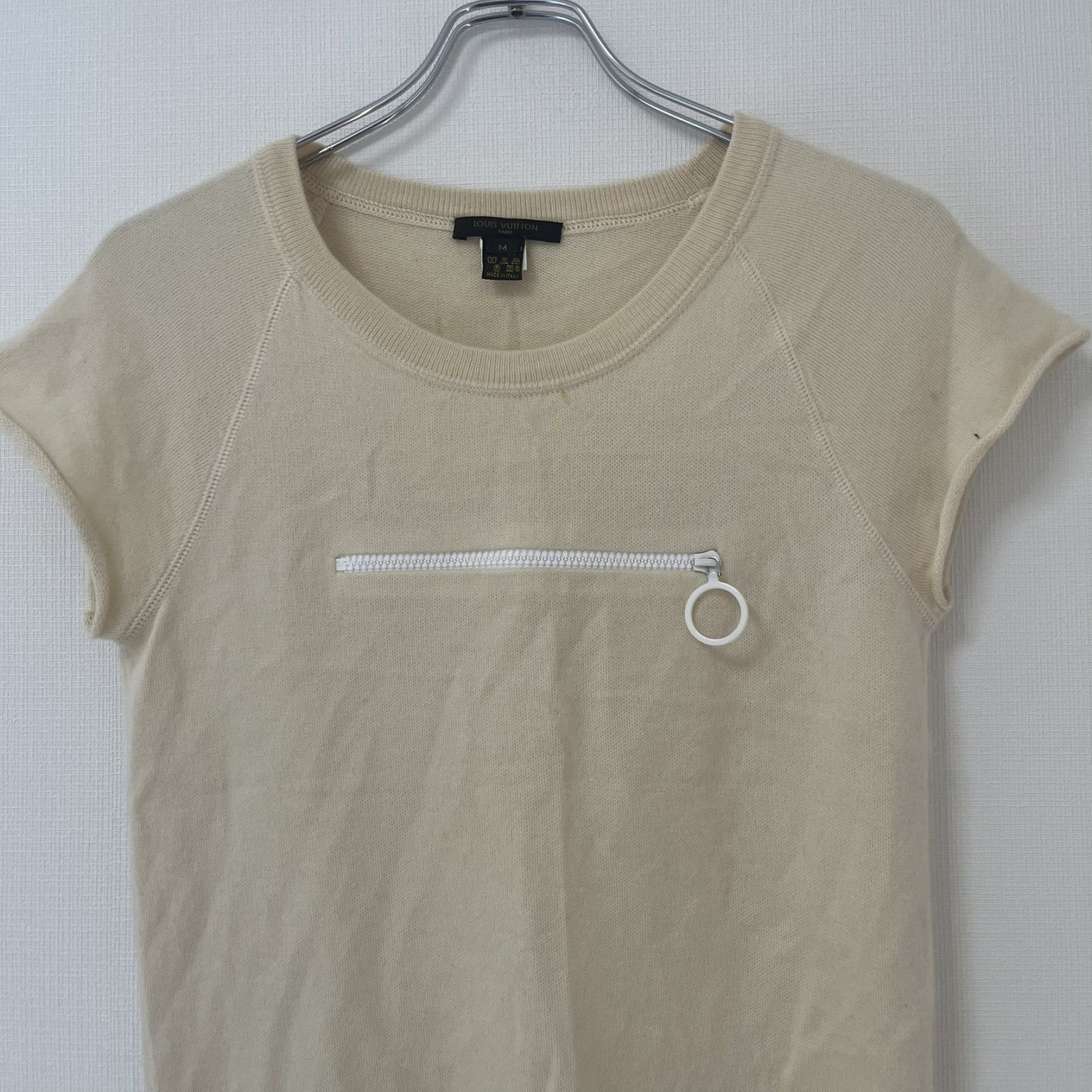 Louis Vuitton ホワイト 半袖ニット M ヴィトントップス新作