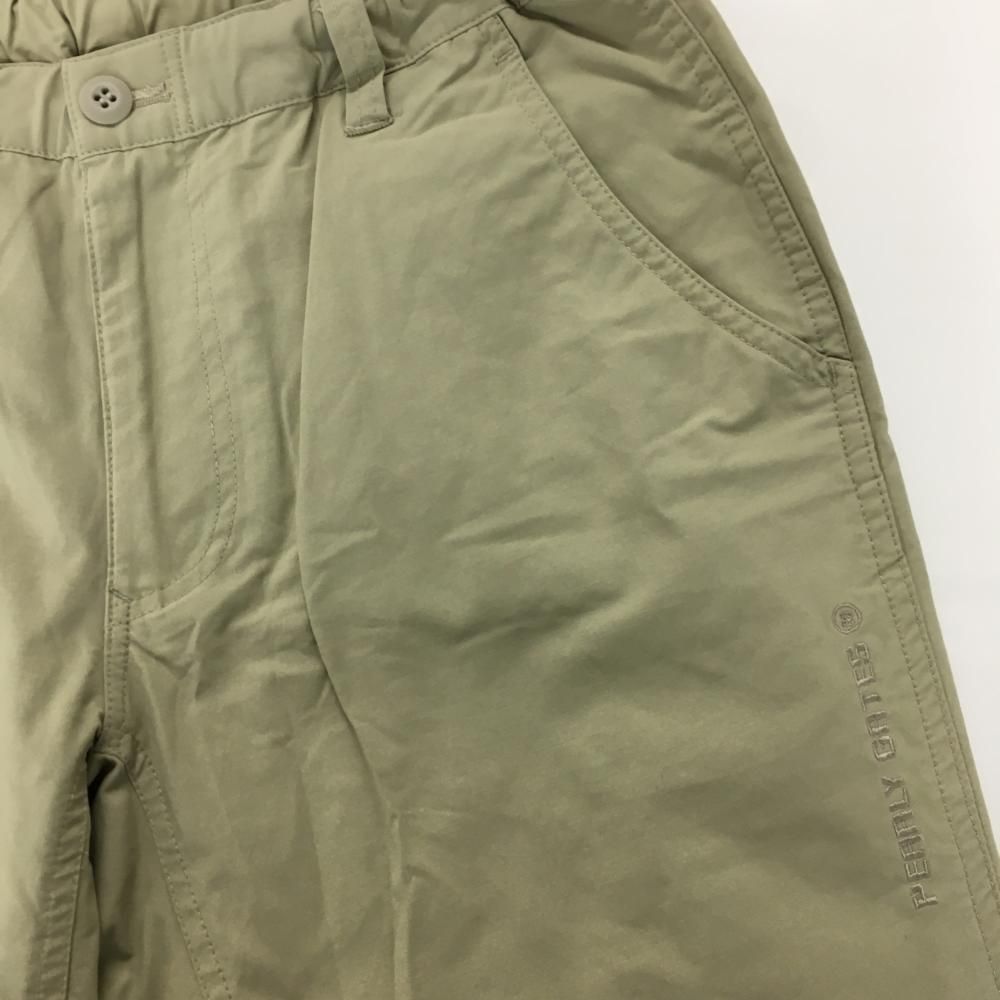 美品】パーリーゲイツ パンツ ライトカーキ 裾ドローコード レディース