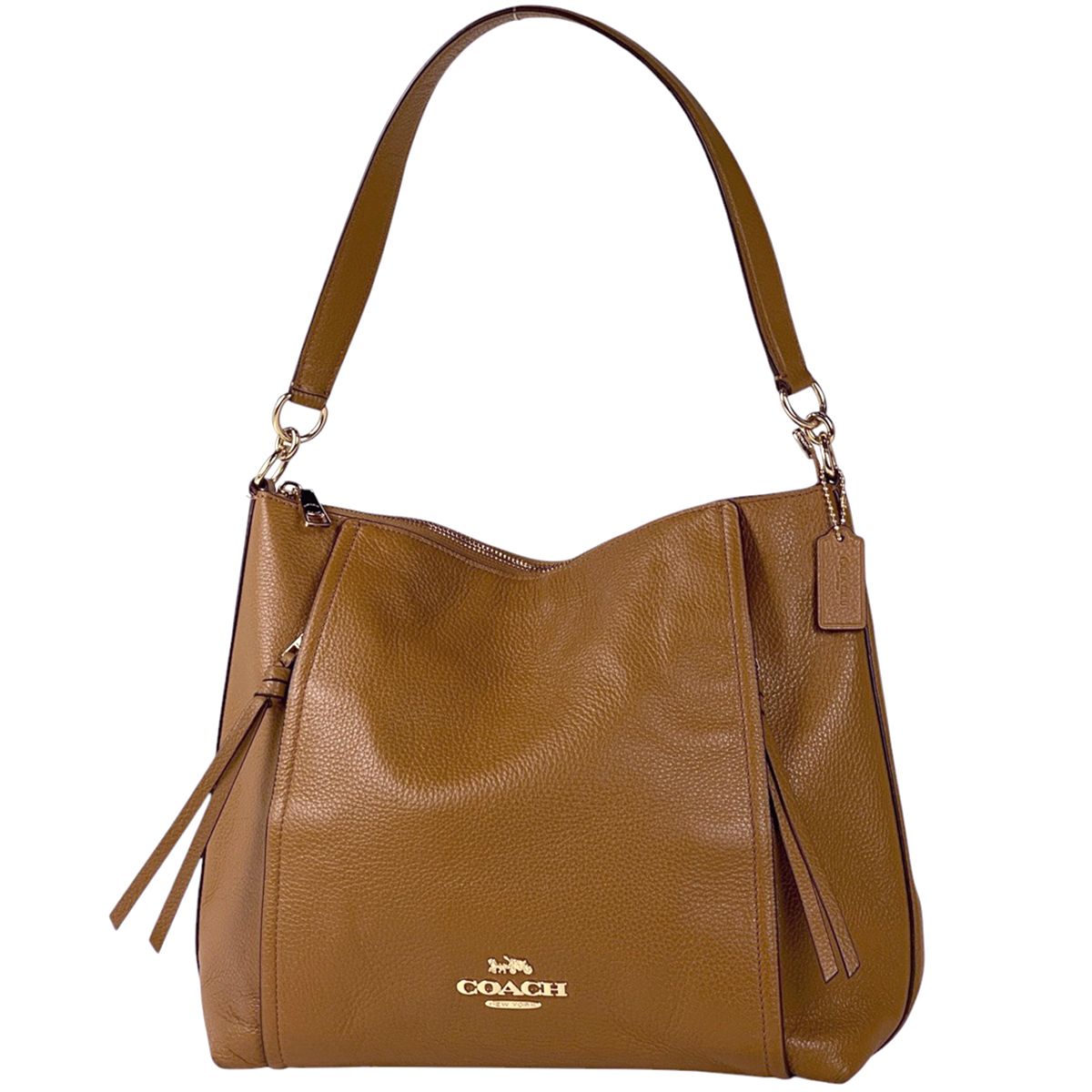 コーチ COACH ロゴ ハンドバッグ 2WAY ショルダーバッグ ホーボー ハンドバッグ レザー ブラウン F79994 レディース