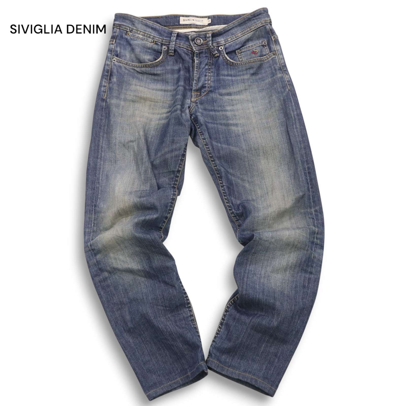 SIVIGLIA ユーズド加工テーパードデニム！イタリア製！雰囲気 
