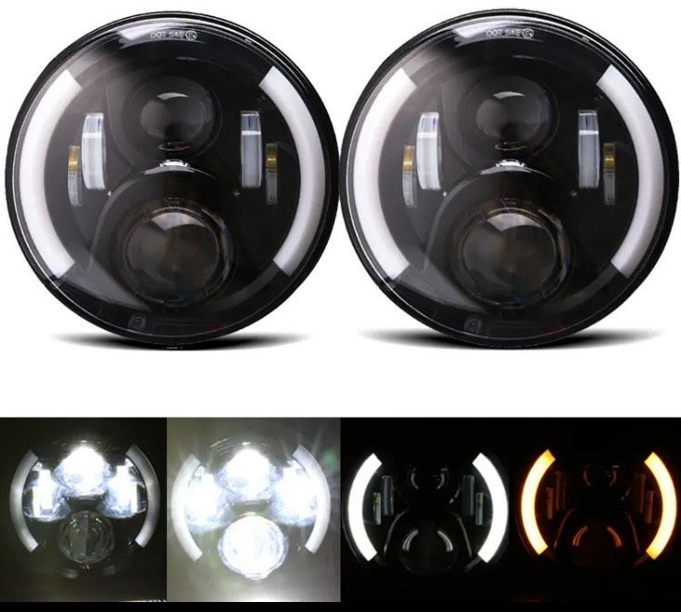 ランクルタイプ！ジムニー用ヘッドライト　ja11 ja12 ja22 ジムニー用LEDヘッドライト！新作！70ランクル風！ja11 ja12