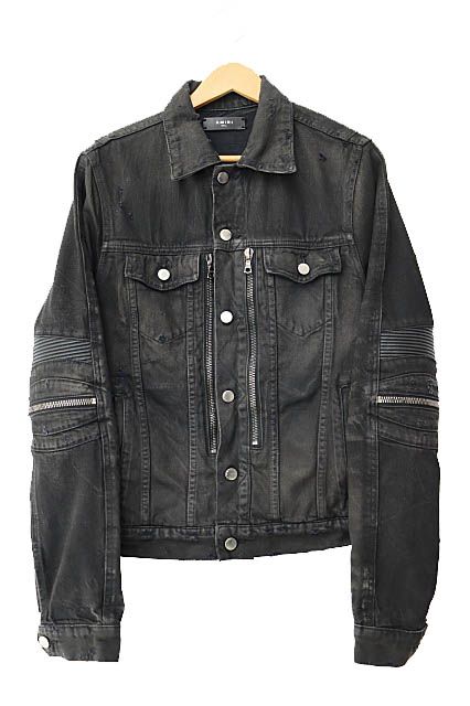 アミリ AMIRI MX2 Damage Biker Denim Jacket ダメージ 加工 アミリ AMIRI MX2 Damage Biker Denim Jacket ダメージ 加工