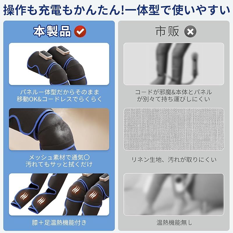 3段階足 膝温感