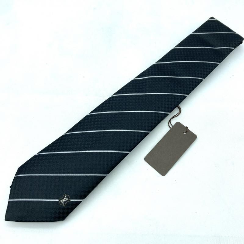 【中古】LOUIS VUITTON クラヴァット エク ダミエ柄 8CM ネクタイ ルイヴィトン M78758[19]