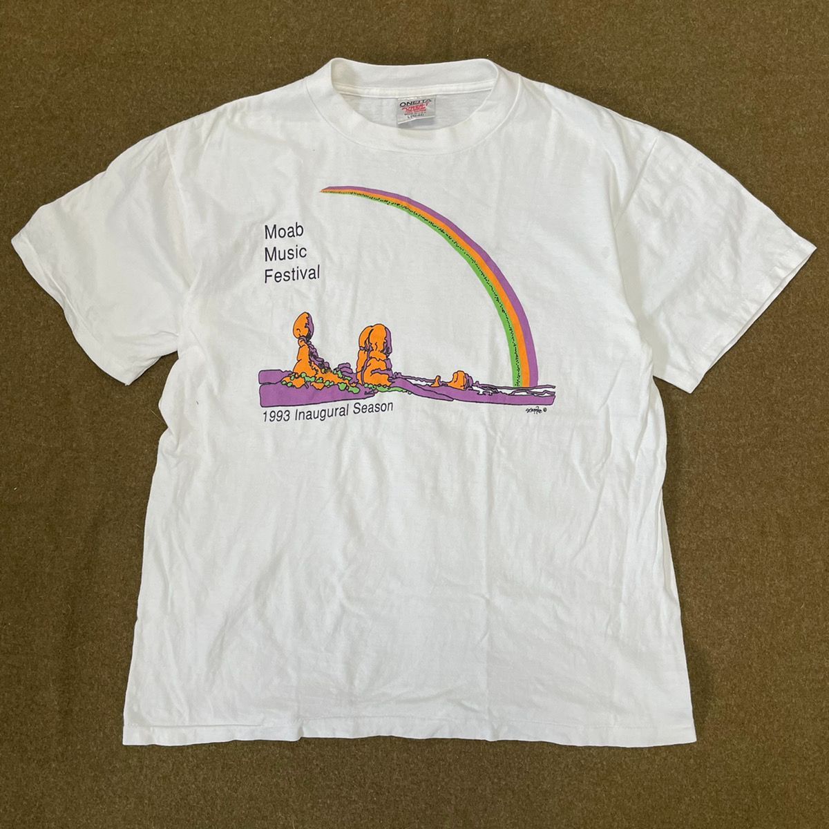 90s ONEITA Moab Music Festival ミュージック Tシャツ ヴィンテージ