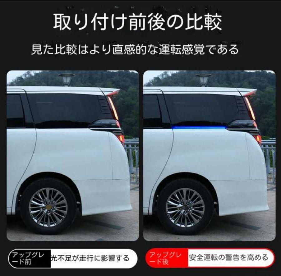 30系エルファ七色レールライトAlphardステアリングLEDスイムライト車両パーツ改造です