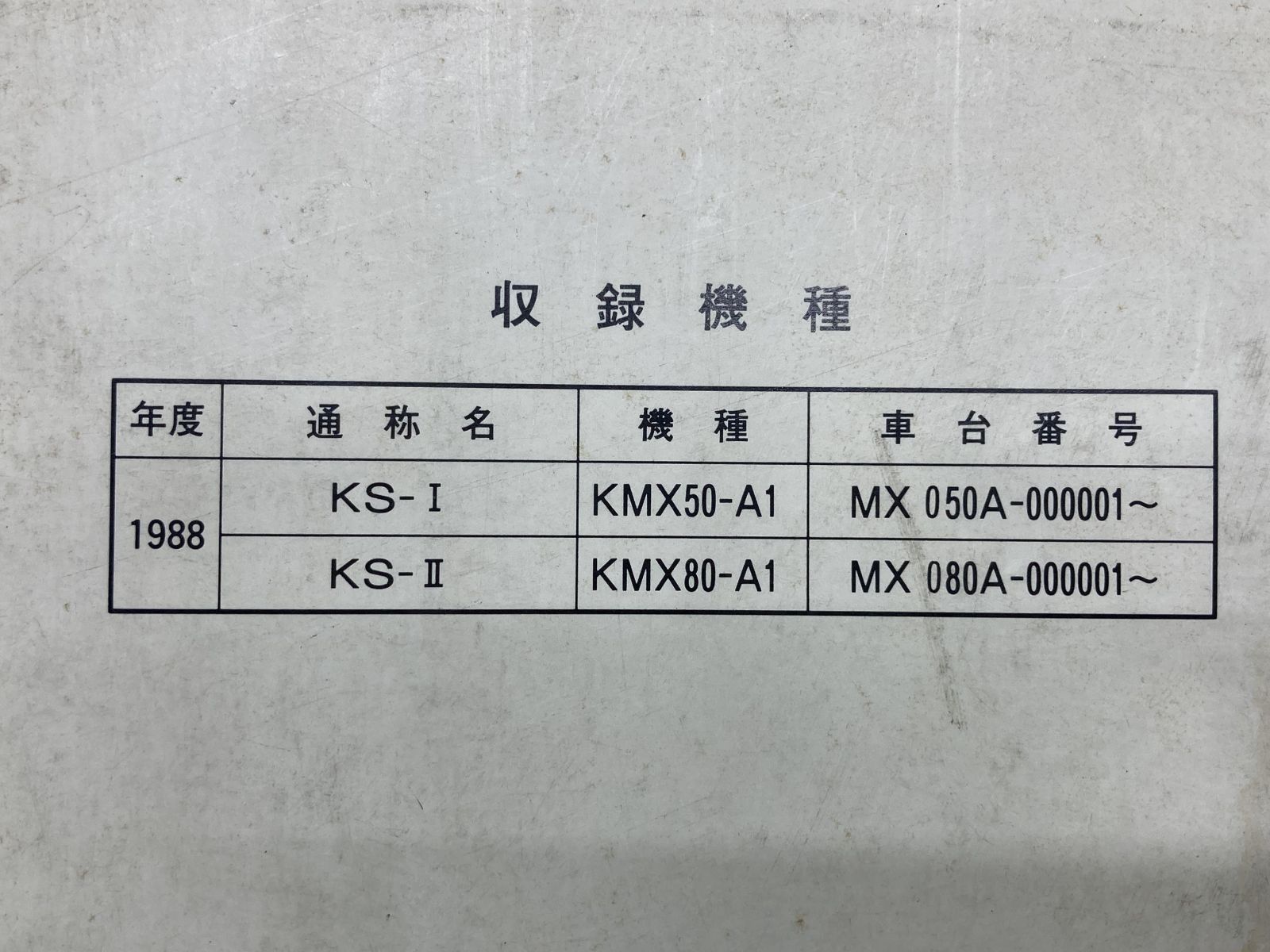 爆買いSALEKS-I KS-II サービスマニュアル 1版 配線図 カワサキ 正規 中古 バイク 整備書 KMX50-A1 MX050A-000001～ KMX80-A1 MX080A-000001～ カワサキ
