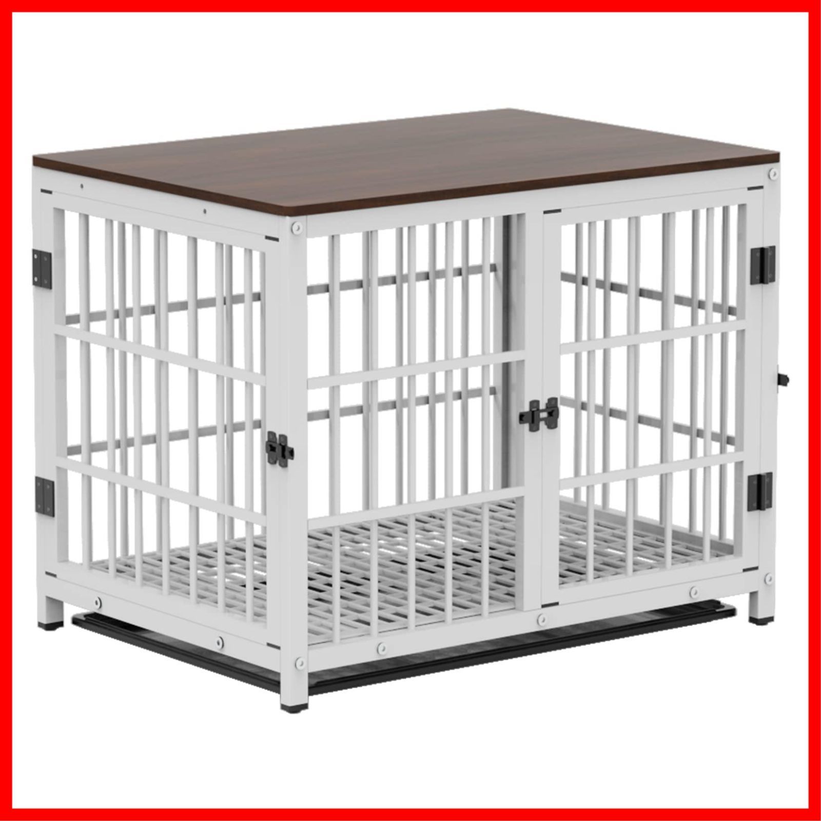 特売 犬用ケージ 屋根付き 小型犬 中型犬 大型 白 頑丈 トレー付き 犬ケージサークル 室内 犬小屋 木製 おしゃれ ペットケージ ウッディサークル インテリア ドッグケージ M ホワイト