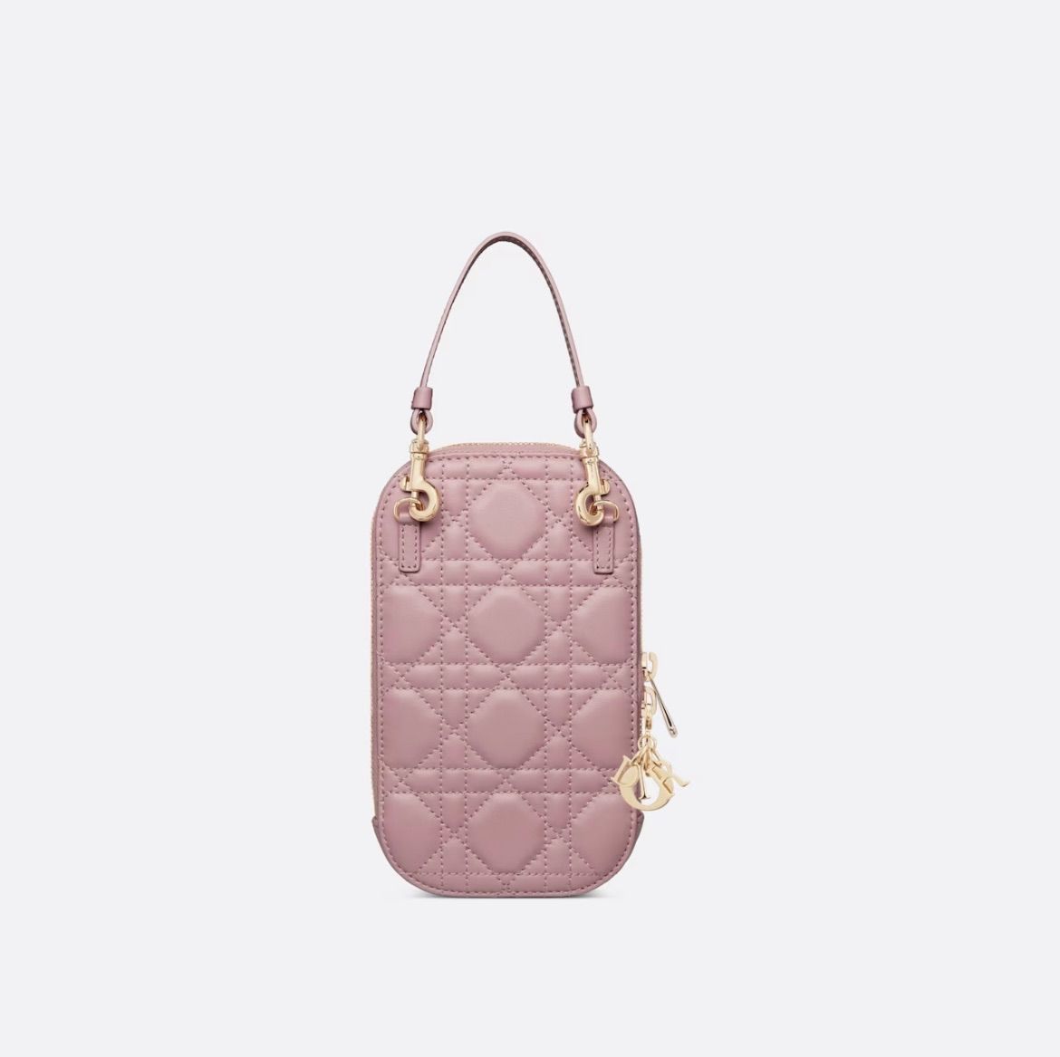 dior新品 ディオール LADY DIOR フォンホルダー アンティークピンク