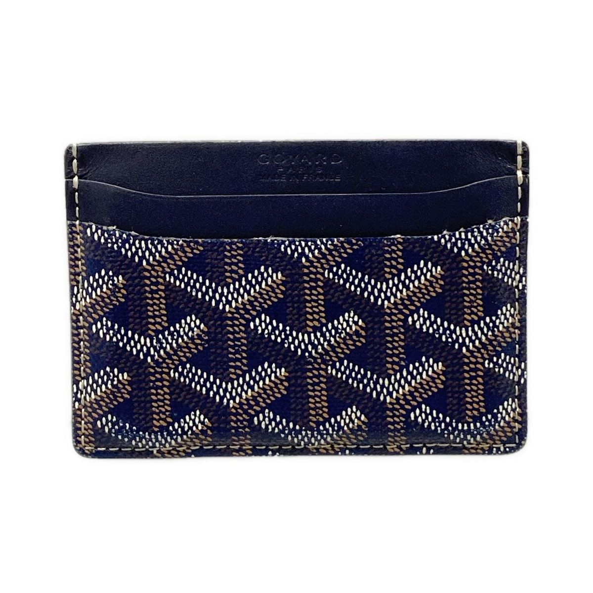 GOYARD ゴヤール カードケース - ネイビー レザー