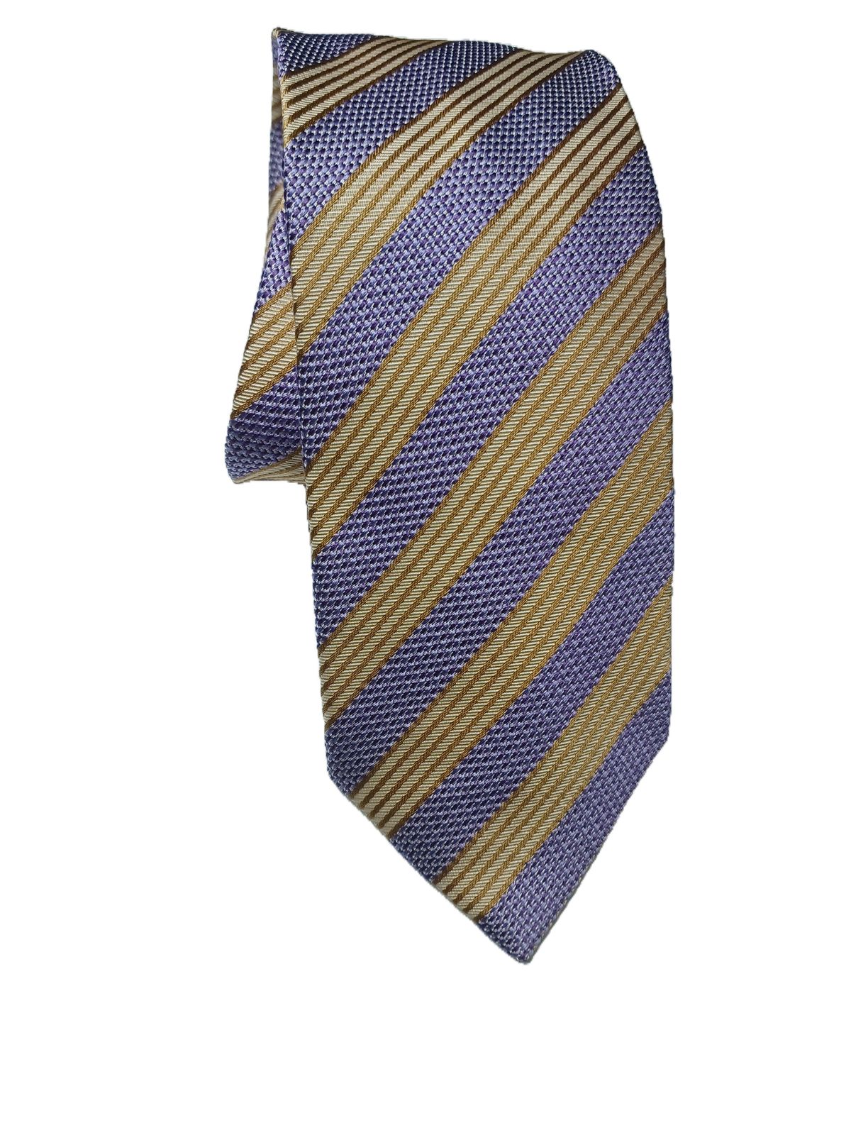 新品　ゼニア　Zegna　ネクタイ　ストライプ　ブルー　最高品質のシルク　03 メンズ 新品 ゼニア Zegna ネクタイ ストライプ ブルー 最高品質の
