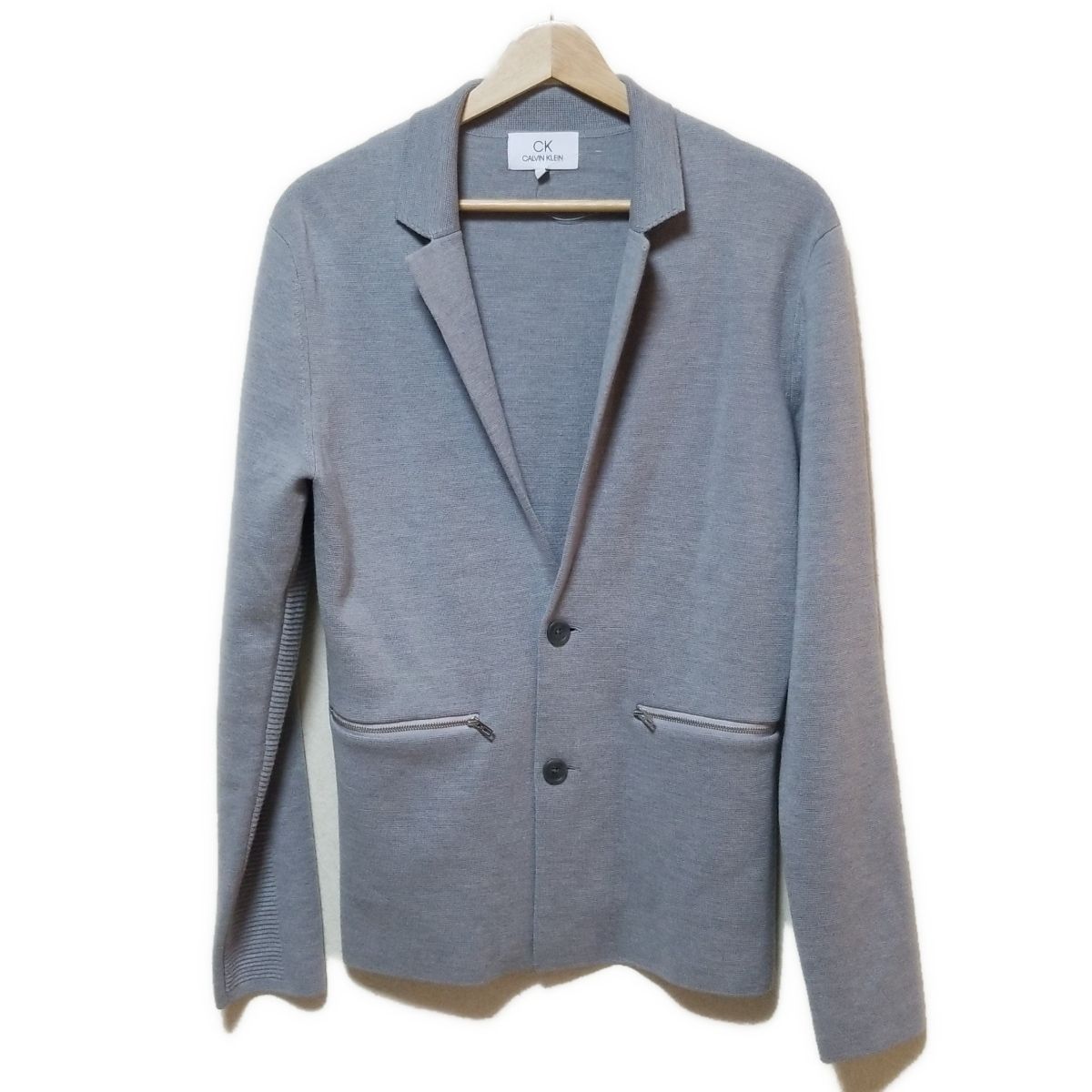 CalvinKlein(カルバンクライン) カーディガン サイズM メンズ美品  - グレー 長袖