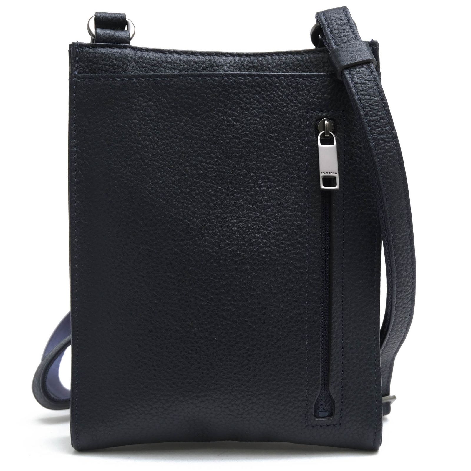 フジタカ FUJITAKA バッグ ショルダーバッグ 鞄 メンズ 男性 男性用 レザー 革 本革 ネイビー 紺 No.664103 エキストラソフト シボ革 シュリンクレザー