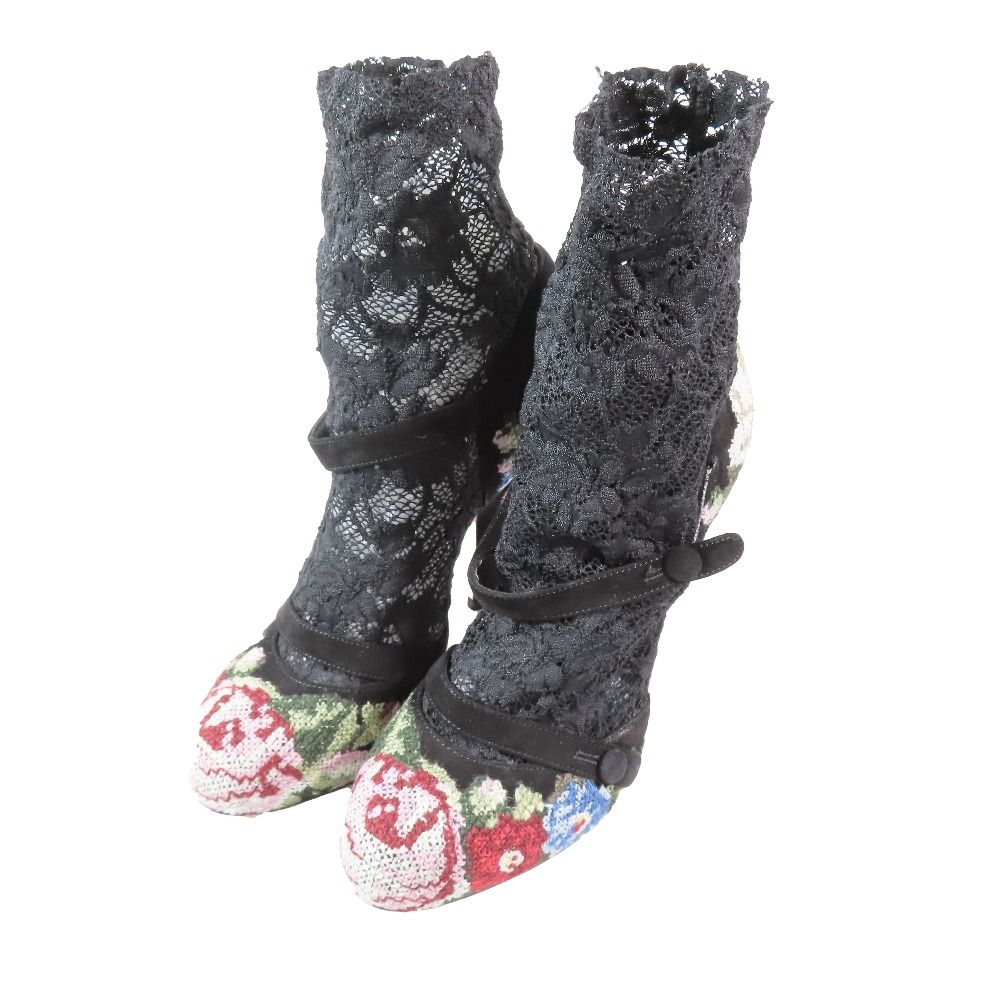 レース★ハイヒール★ソックスブーツ★ DOLCE & GABBANA 未使用 DOLCE&GABBANA ドルチェアンドガッバーナ ソックスブーツ