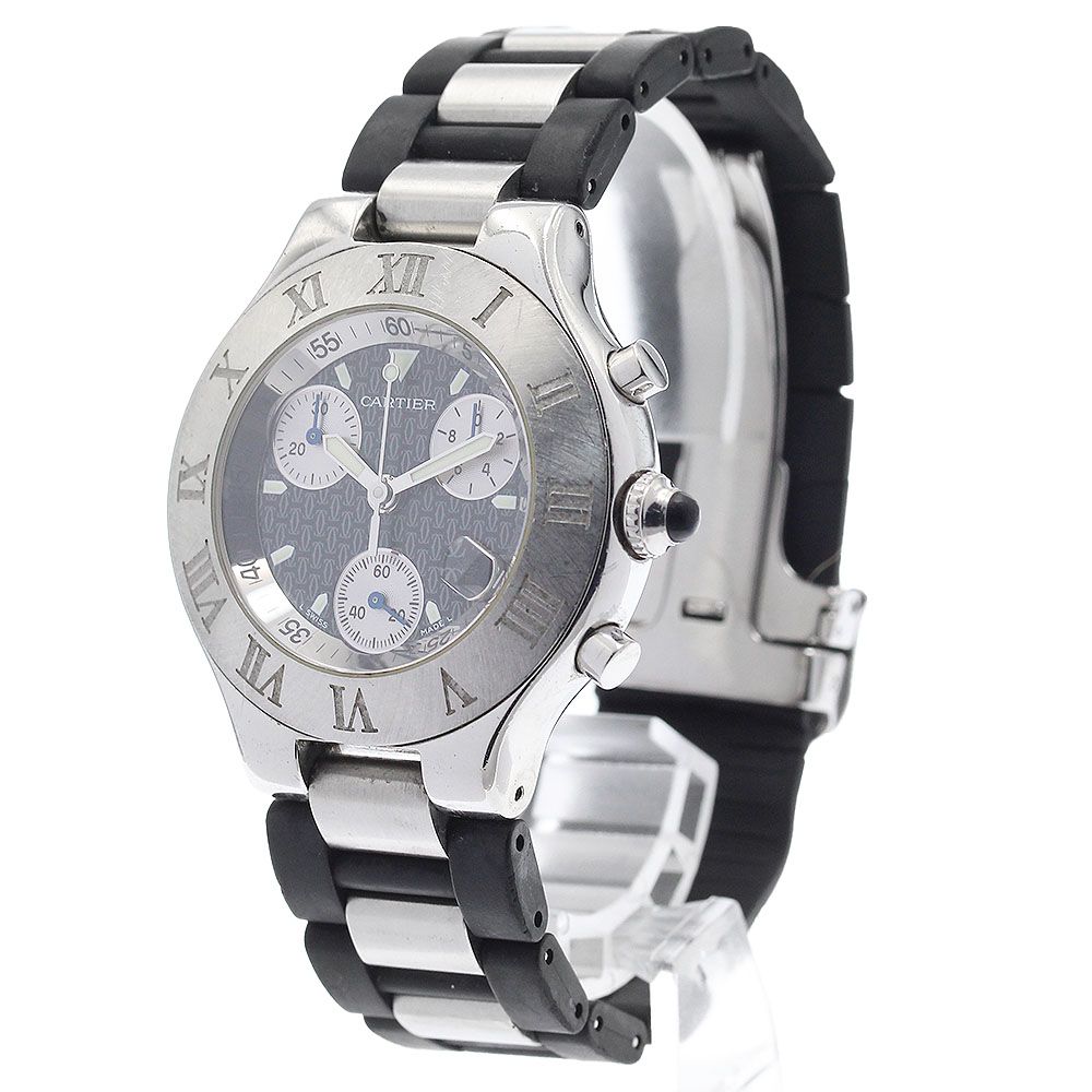 カルティエ CARTIER クロノスカフ デイト クォーツ メンズベルト _913789