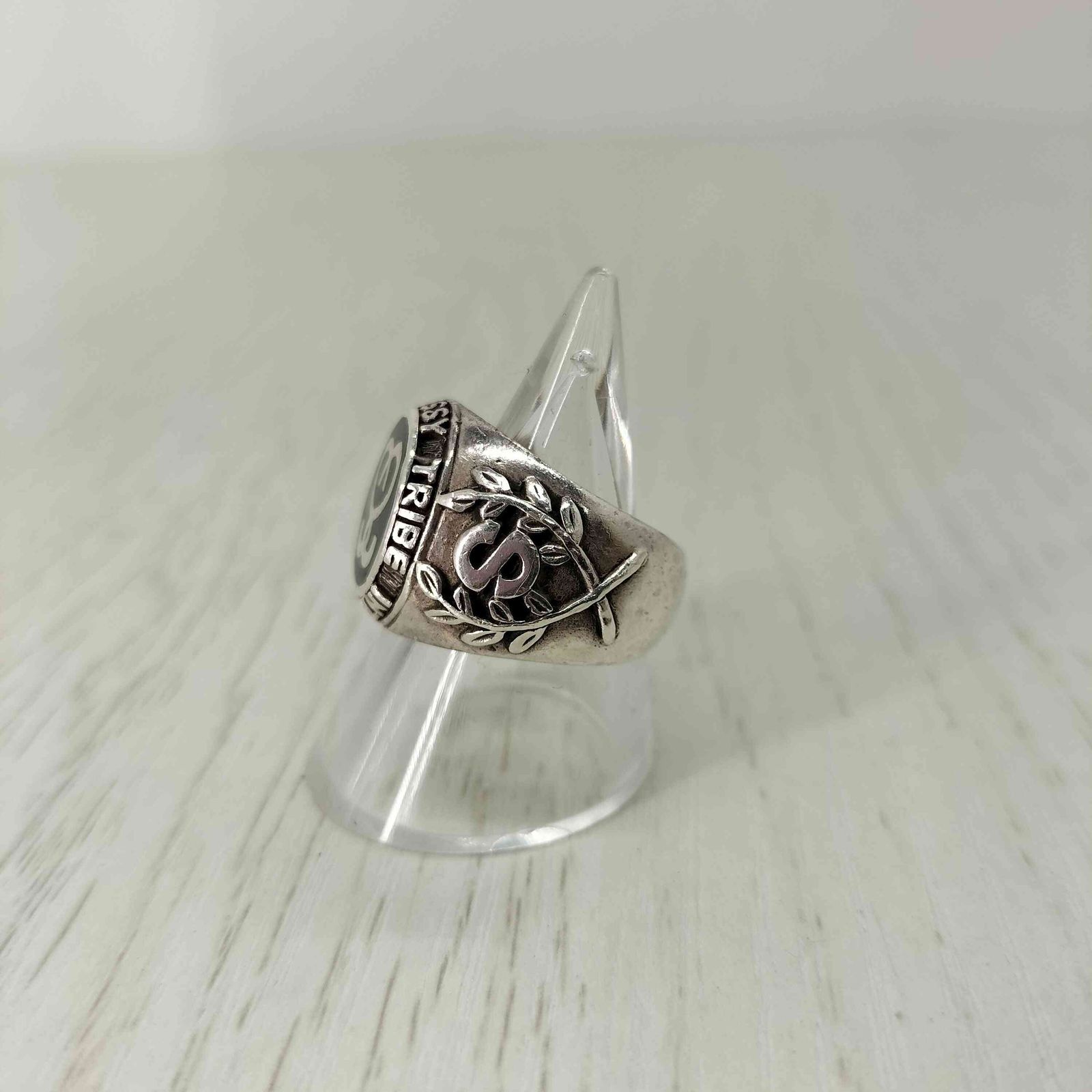 ステューシー Stussy 925刻印 SSリンク カレッジリング メンズ 16号