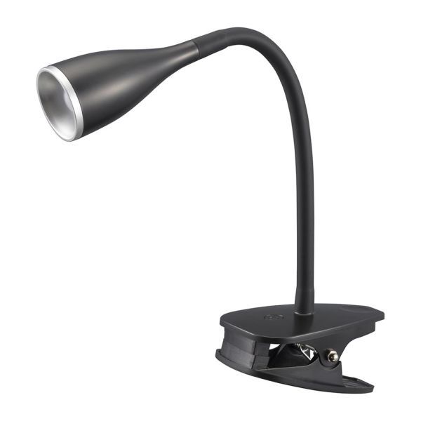 お買い得，定番人気 LEDクリップライト(フレキシブルアーム/昼白色/4.7W/300 lm/ブラック) (LTC-LC12L2-KN) クリップライト