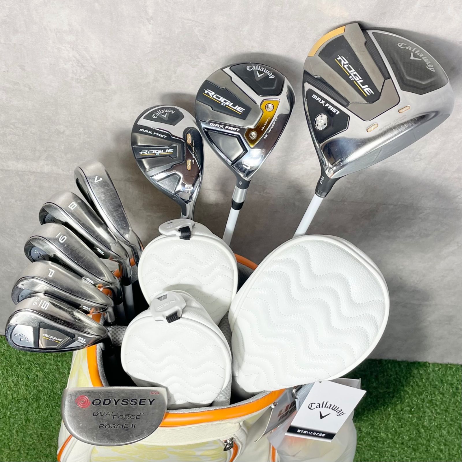 Callaway Golf - 【バッグ新品！ヘッドカバー新品】Callawy ROGUE ST MAX FAST レディース A ゴルフクラブセット 9本 キャロウェイ ローグSTマックスファースト Callaway Golf - 【バッグ新品！ヘッドカバー新品】Callawy