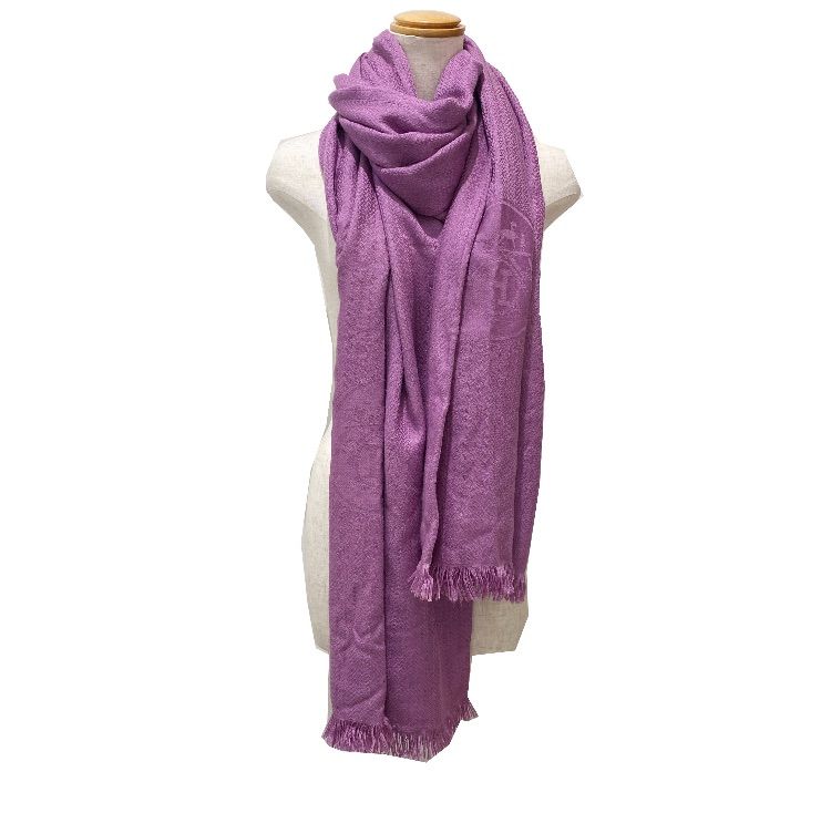 エルメス カシミヤ シルク ストール ピンク ストール - レディス