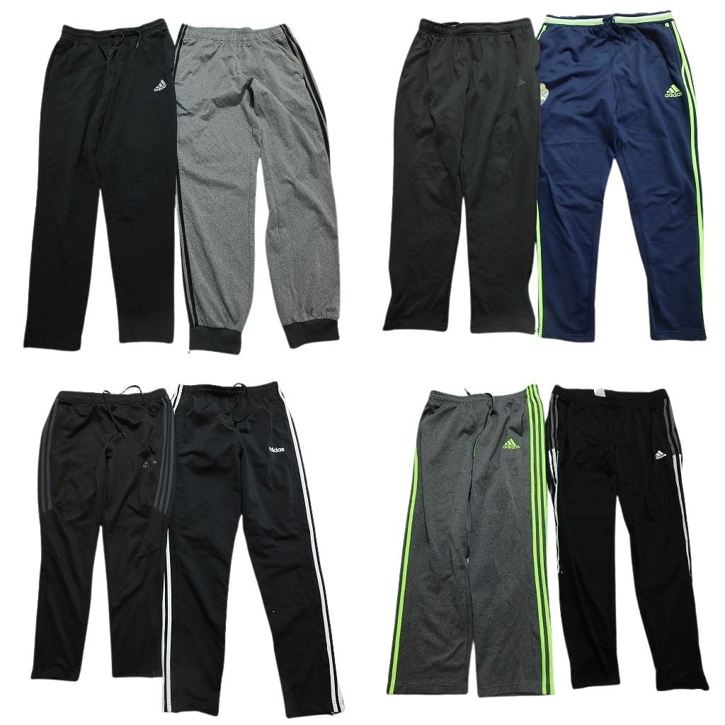 古着卸 まとめ売り アディダス adidas ジャージ パンツ 8枚セット メンズ L ジョガーパンツ サイドジップ 古着 NC0884