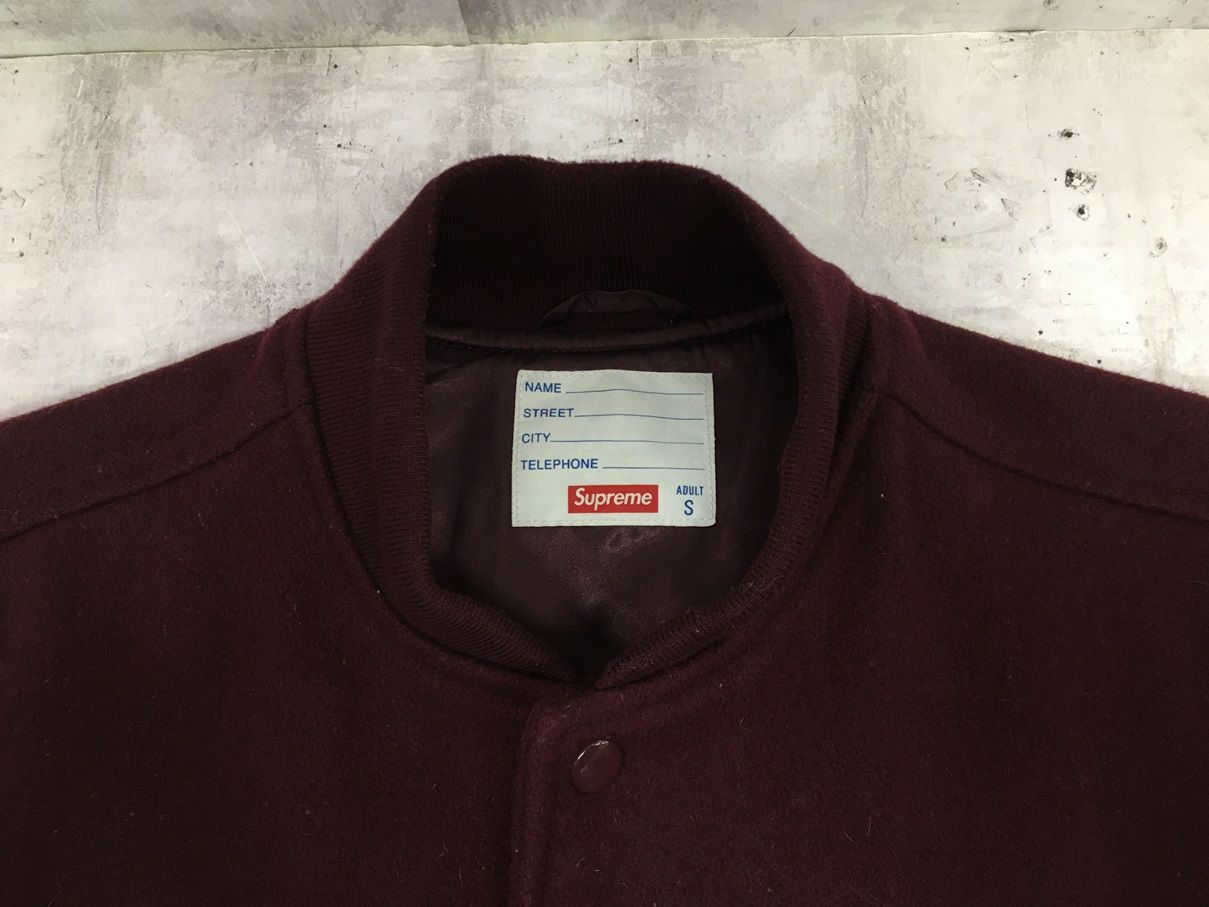 Sun ファッション Supreme 15AW Wool Varsity Crew Jacket L