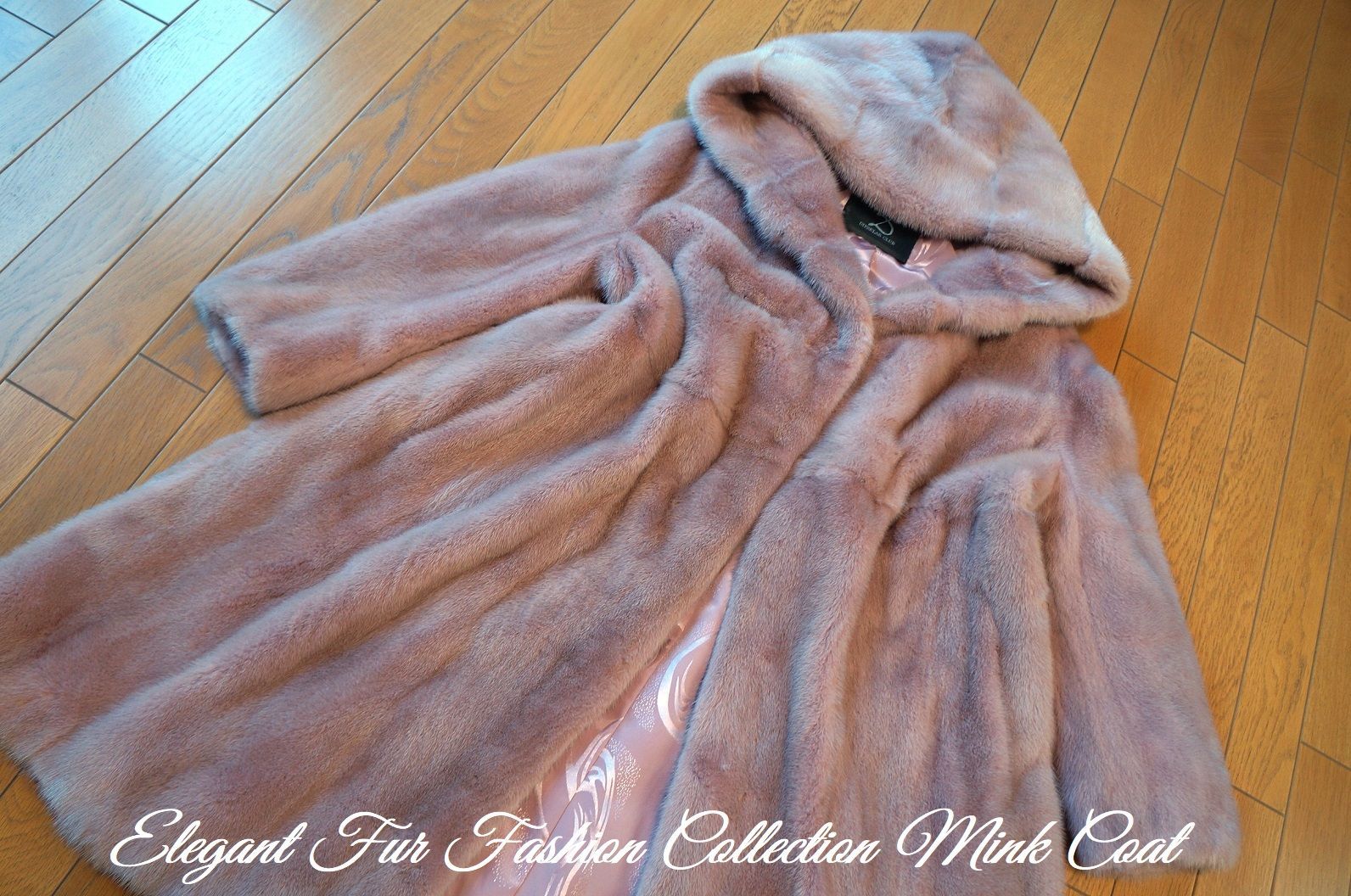 ローズミンクコート本物毛皮コート