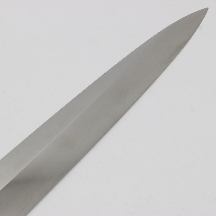 長寿 仙 本焼 柳包丁 尺一 銀巻黒檀柄 鏡面 刃渡り約330mm 和包丁 本焼