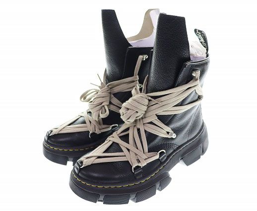 リックオウエンス ドクターマーチン Mega Lace Boot Black リック