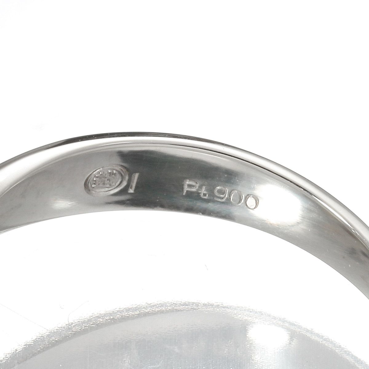 三越 MITSUKOSHI 一粒パールリング 真珠 9.0mm ダイヤモンド Pt900 10