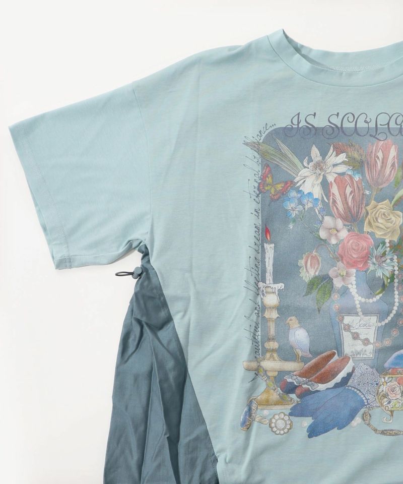 tシャツ 552203：レトロな貴婦人モチーフ柄 切替プルオーバー レディース 楽天市場】is scolar イズスカラー 552203：レトロな貴婦人